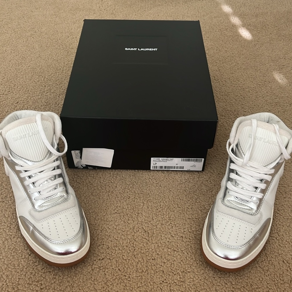Saint Laurent SL/80 Mid Top Sneakers with box and extra laces - Picture 16 of 16